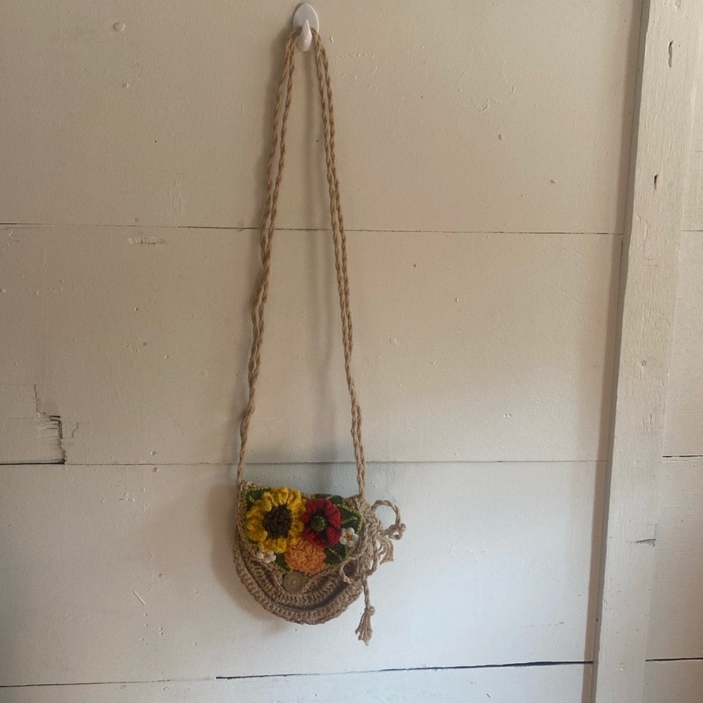 Small floral bohemian gypsy Crossbody handbag
